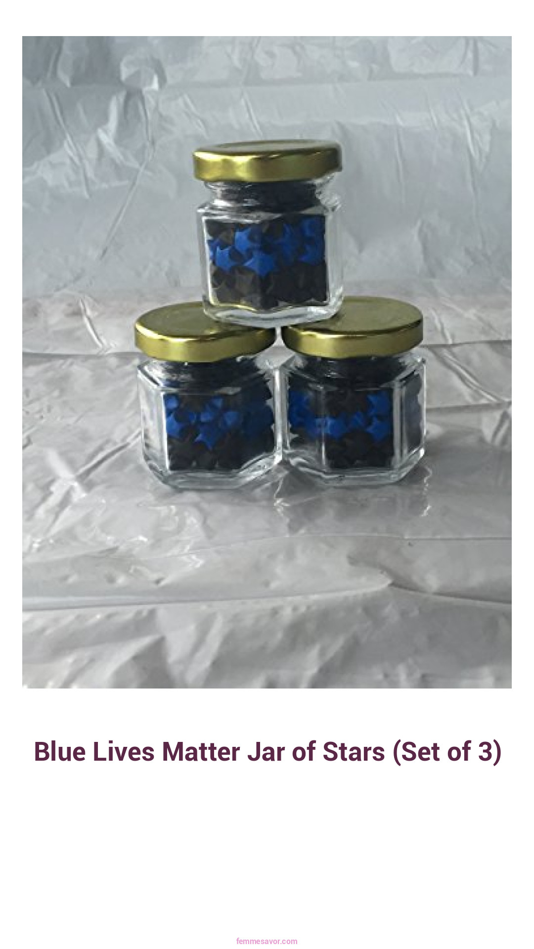 Blue Lives Matter Jar of Stars (Set of 3)