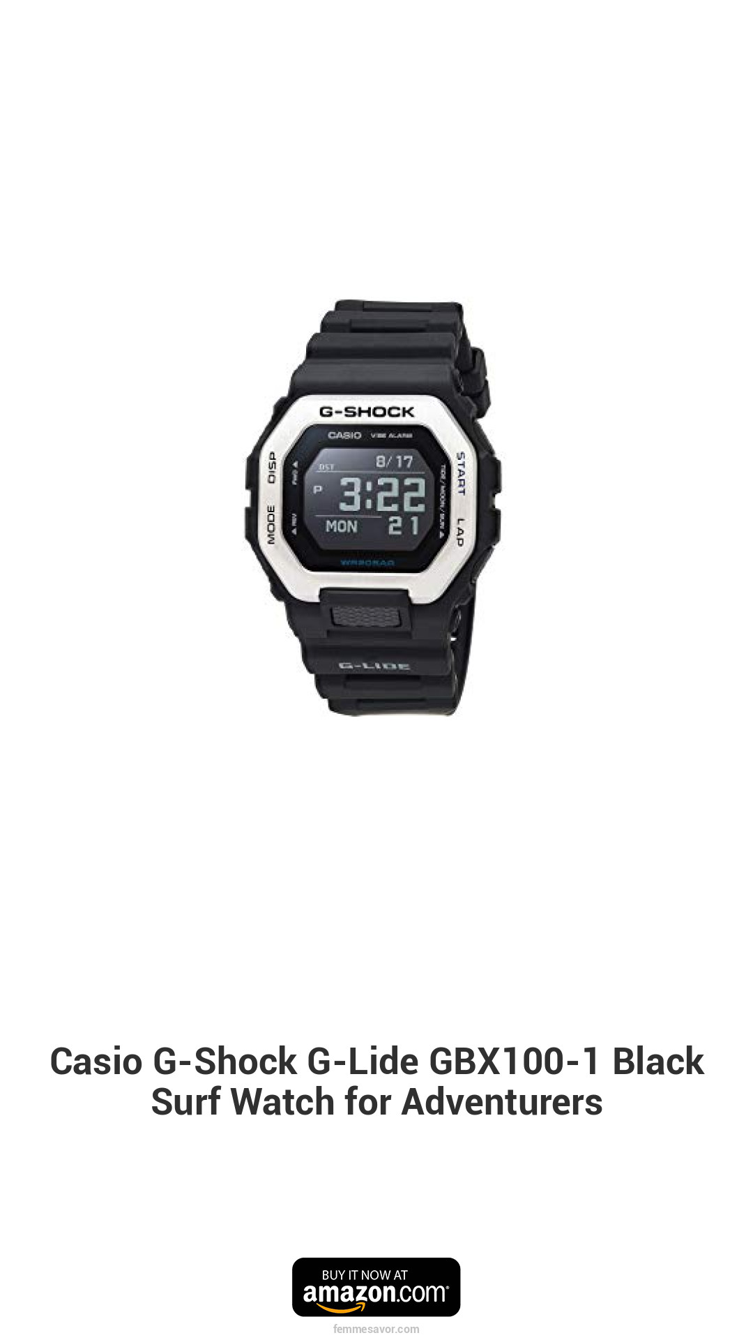 Casio G-Shock G-Lide GBX100-1 Black Surf Watch for Adventurers