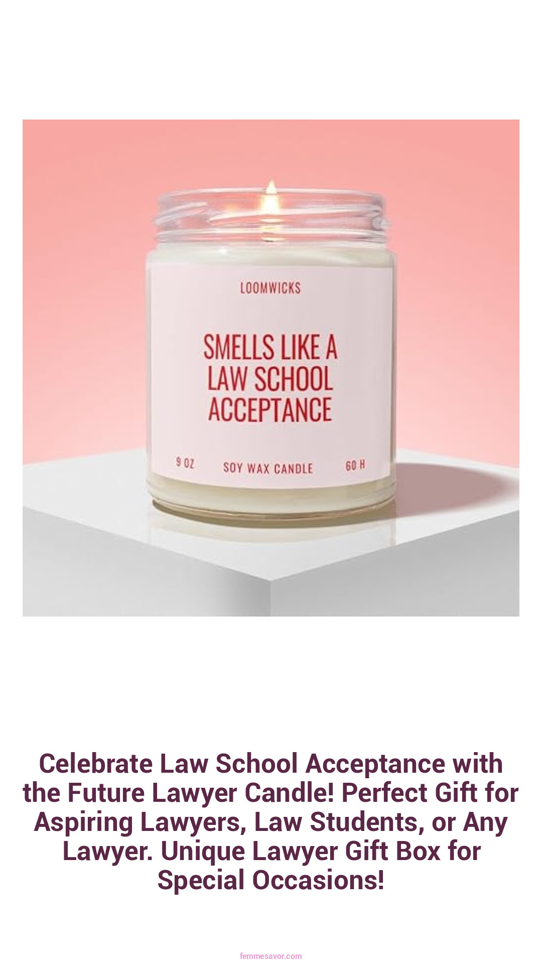 Celebrate Law School Acceptance with the Future Lawyer Candle! Perfect Gift for Aspiring Lawyers, Law Students, or Any Lawyer. Unique Lawyer Gift Box for Special Occasions!