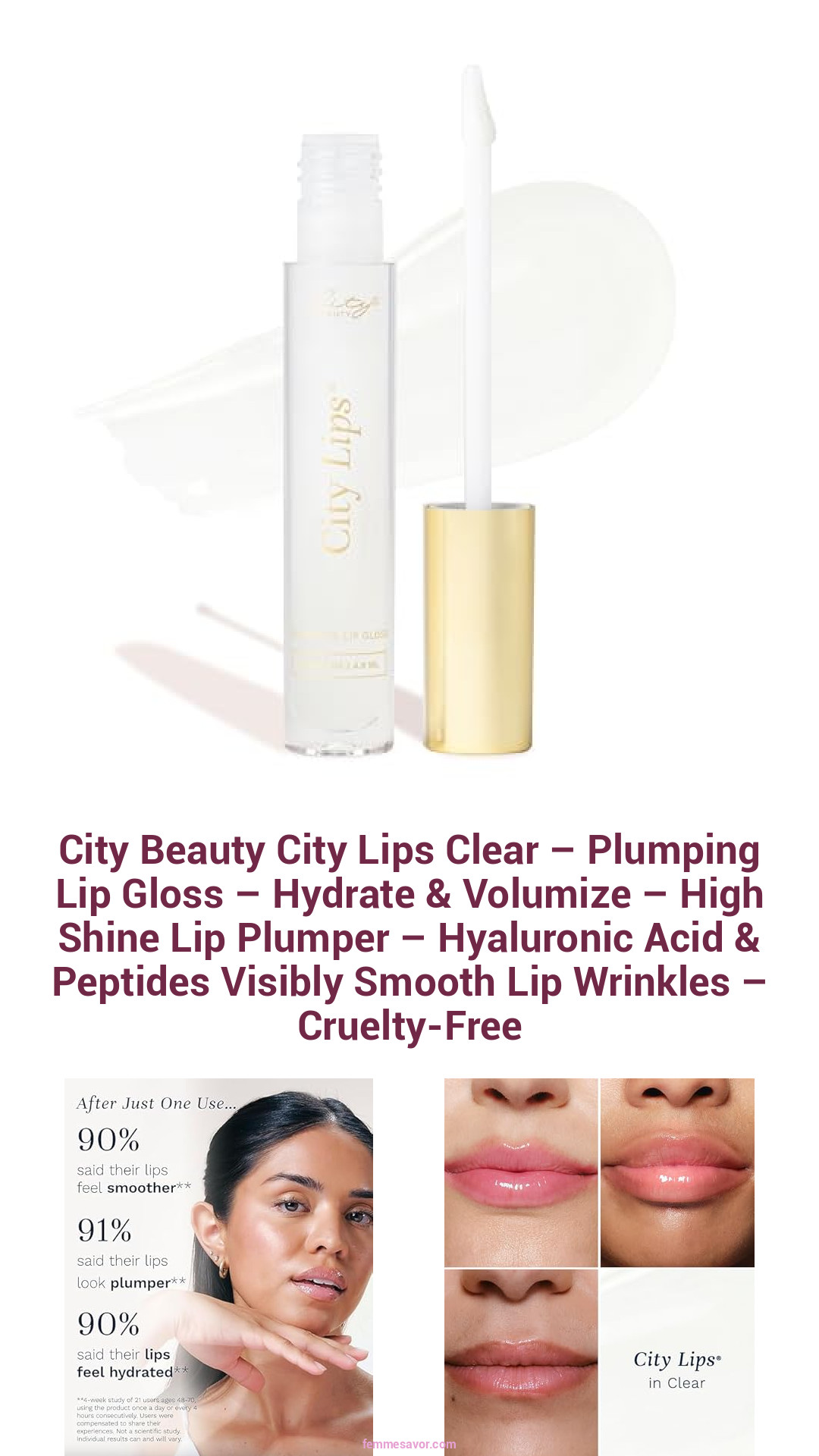 City Beauty City Lips Clear – Plumping Lip Gloss – Hydrate & Volumize – High Shine Lip Plumper – Hyaluronic Acid & Peptides Visibly Smooth Lip Wrinkles – Cruelty-Free City Beauty City Lips Clear – Plumping Lip Gloss – Hydrate & Volumize – High Shine Lip Plumper – Hyaluronic Acid & Peptides Visibly Smooth Lip Wrinkles – Cruelty-Free