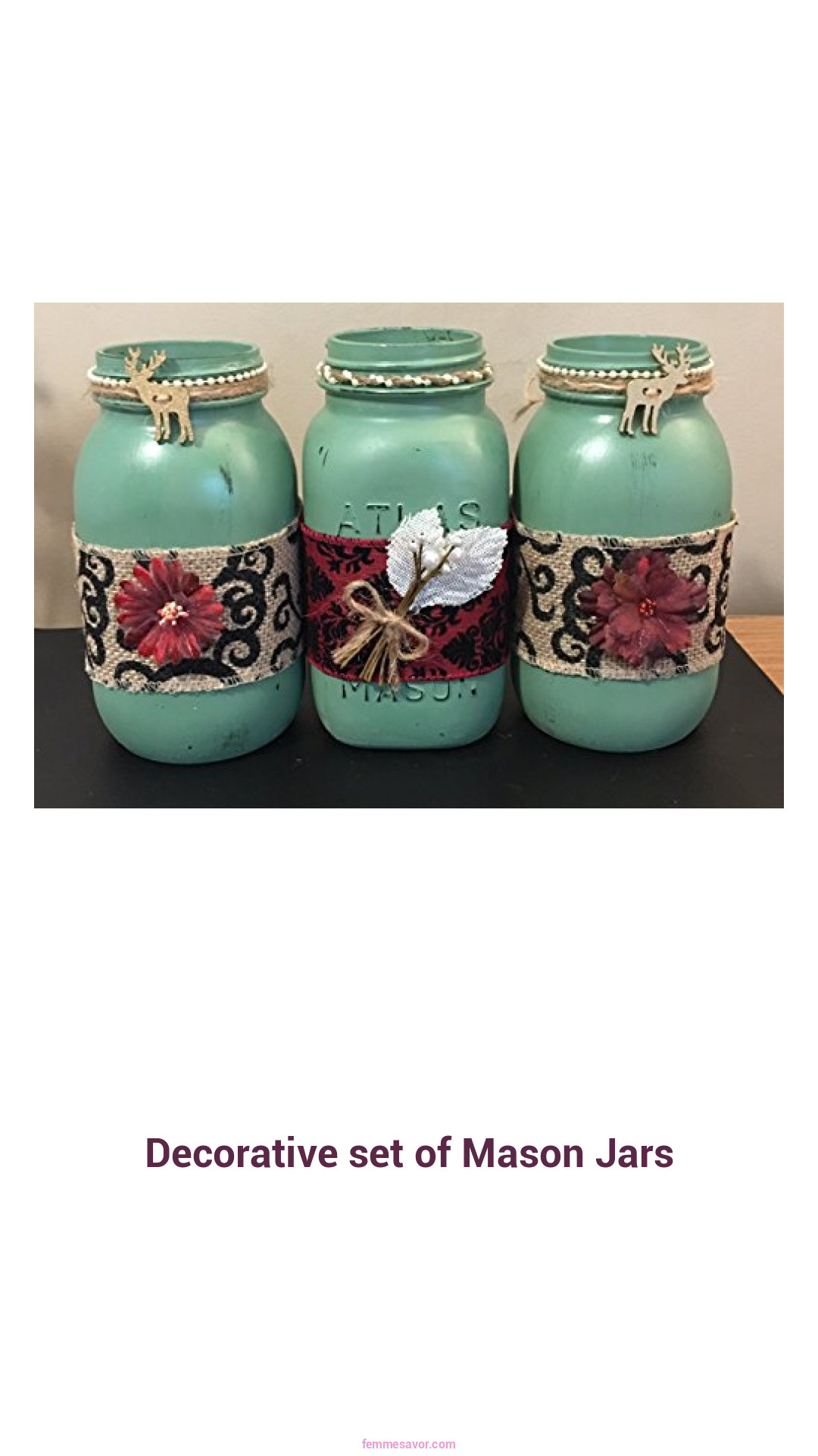 Decorative set of Mason Jars