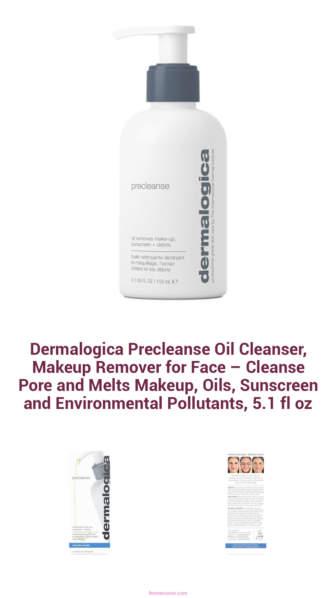 Dermalogica Precleanse Oil Cleanser, Makeup Remover for Face – Cleanse Pore and Melts Makeup, Oils, Sunscreen and Environmental Pollutants, 5.1 fl oz