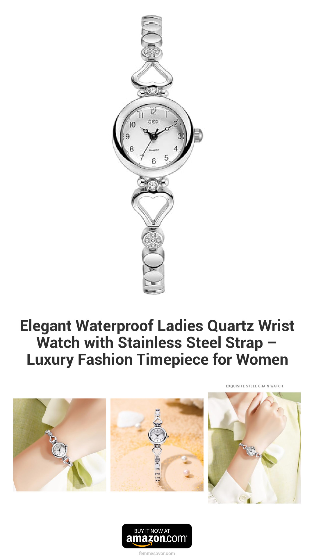 Elegant Waterproof Ladies Quartz Wrist Watch with Stainless Steel Strap – Luxury Fashion Timepiece for Women Elegant Waterproof Ladies Quartz Wrist Watch with Stainless Steel Strap – Luxury Fashion Timepiece for Women