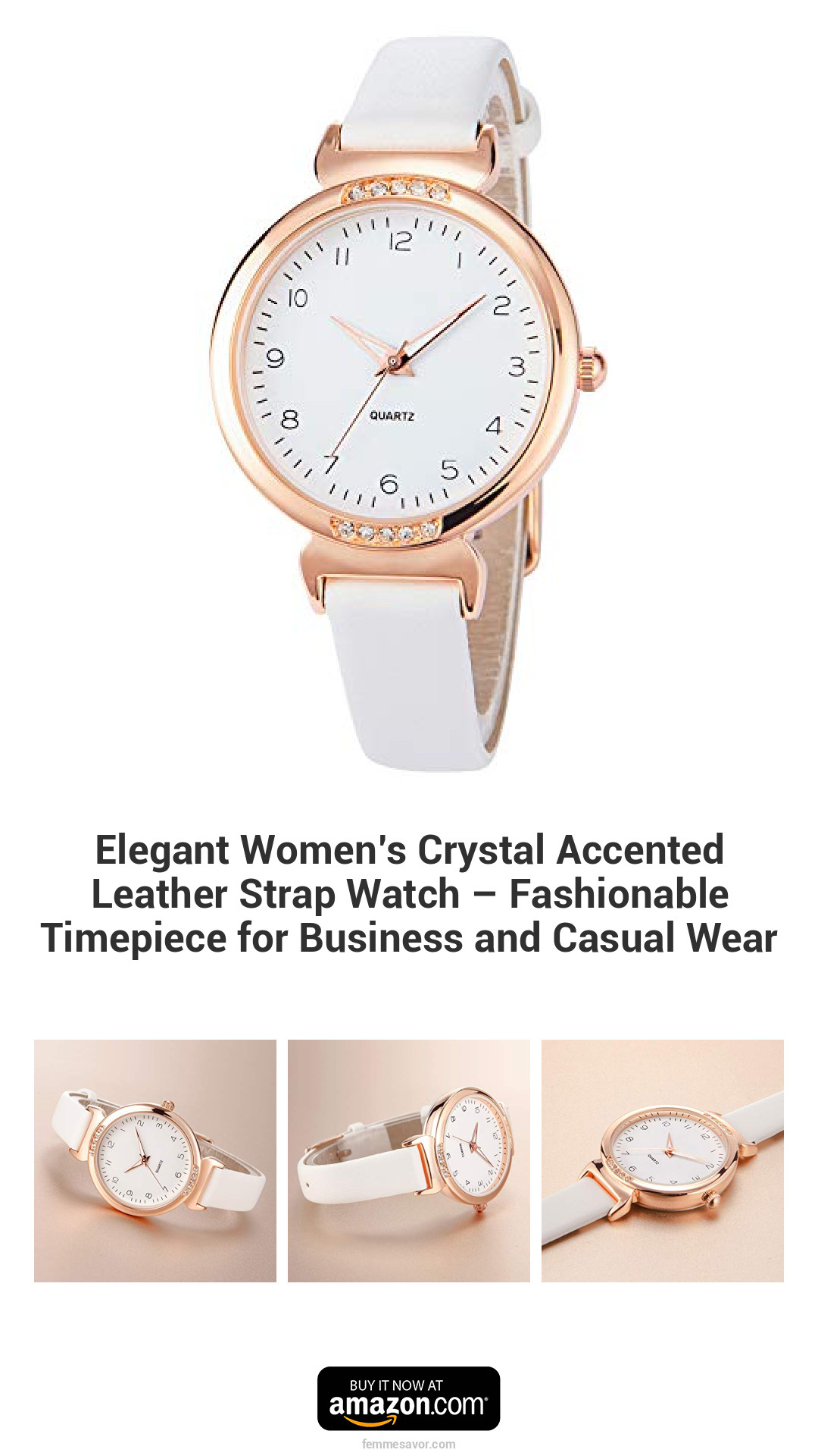 Elegant Women’s Crystal Accented Leather Strap Watch – Fashionable Timepiece for Business and Casual Wear Elegant Women’s Crystal Accented Leather Strap Watch – Fashionable Timepiece for Business and Casual Wear