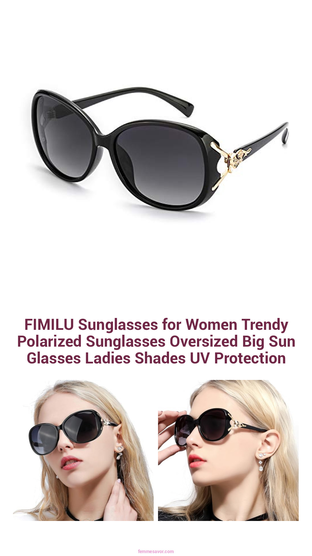 FIMILU Sunglasses for Women Trendy Polarized Sunglasses Oversized Big Sun Glasses Ladies Shades UV Protection