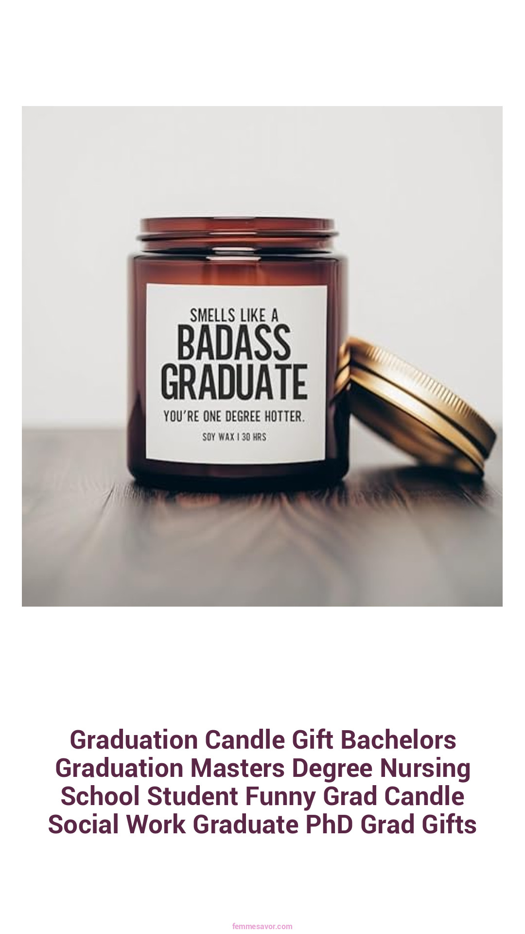 Graduation Candle Gift Bachelors Graduation Masters Degree Nursing School Student Funny Grad Candle Social Work Graduate PhD Grad Gifts