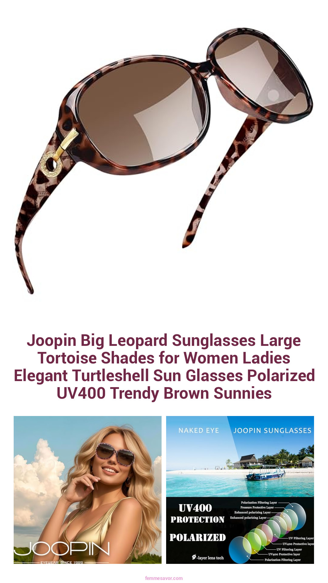 Joopin Big Leopard Sunglasses Large Tortoise Shades for Women Ladies Elegant Turtleshell Sun Glasses Polarized UV400 Trendy Brown Sunnies Joopin Big Leopard Sunglasses Large Tortoise Shades for Women Ladies Elegant Turtleshell Sun Glasses Polarized UV400 Trendy Brown Sunnies
