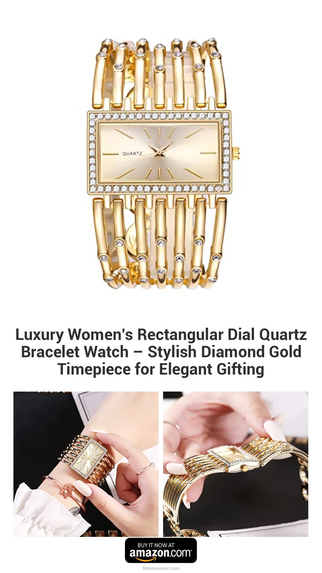 Luxury Women’s Rectangular Dial Quartz Bracelet Watch – Stylish Diamond Gold Timepiece for Elegant Gifting Luxury Women’s Rectangular Dial Quartz Bracelet Watch – Stylish Diamond Gold Timepiece for Elegant Gifting
