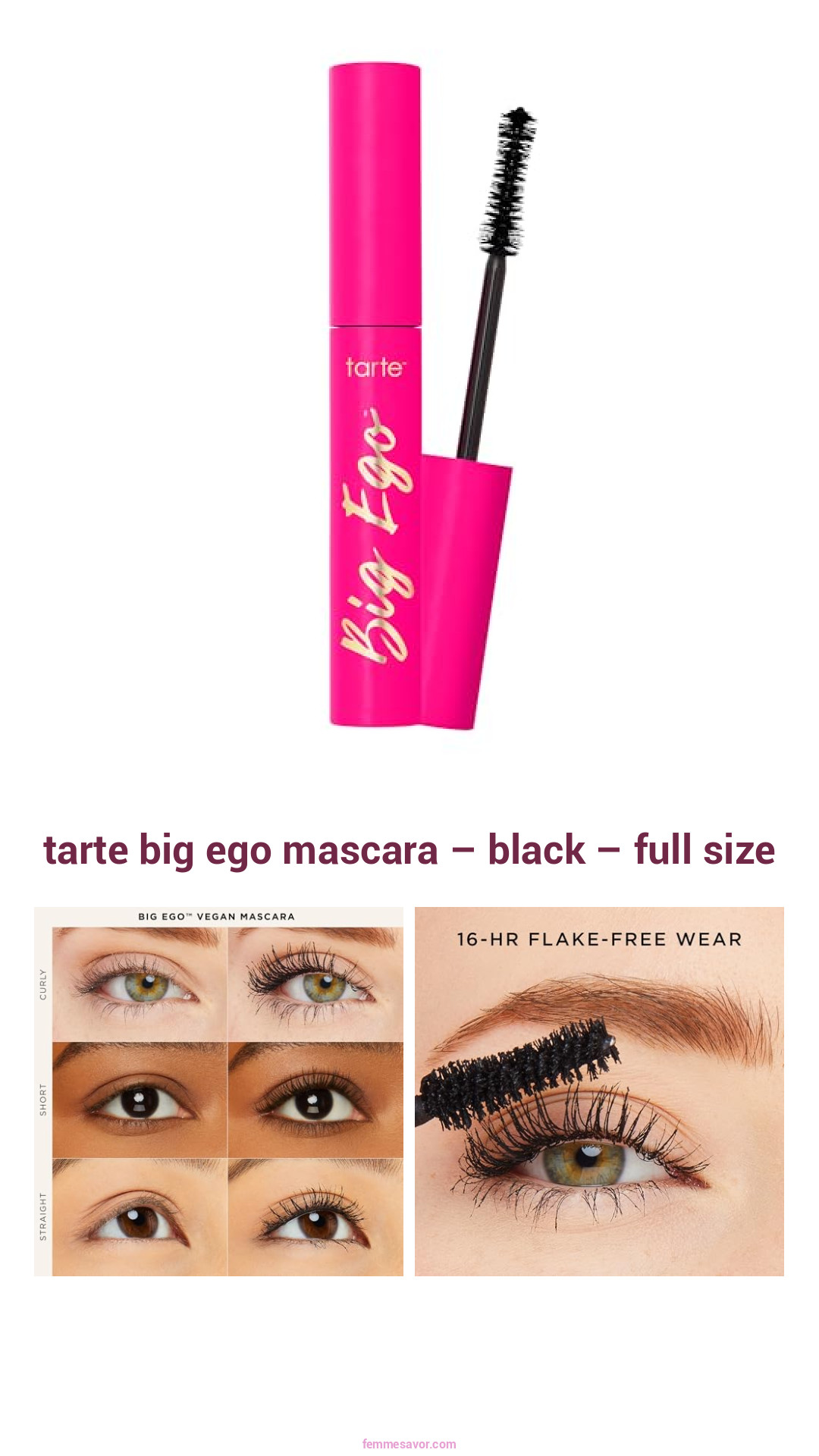 tarte big ego mascara – black – full size tarte big ego mascara – black – full size