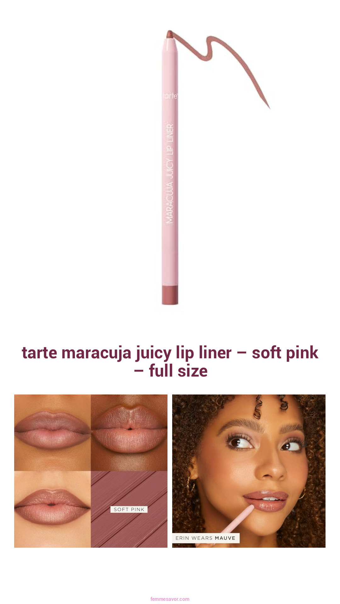tarte maracuja juicy lip liner – soft pink – full size tarte maracuja juicy lip liner – soft pink – full size