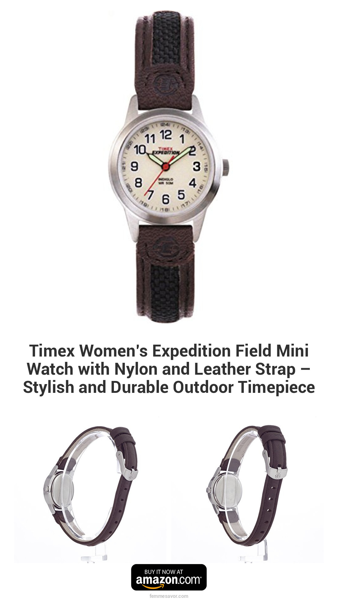 Timex Women’s Expedition Field Mini Watch with Nylon and Leather Strap – Stylish and Durable Outdoor Timepiece Timex Women’s Expedition Field Mini Watch with Nylon and Leather Strap – Stylish and Durable Outdoor Timepiece