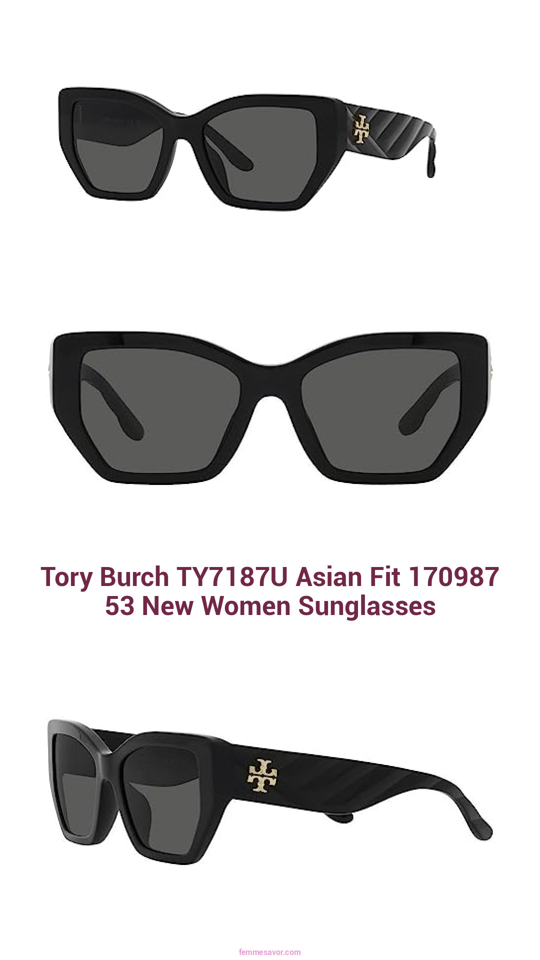 Tory Burch TY7187U Asian Fit 170987 53 New Women Sunglasses Tory Burch TY7187U Asian Fit 170987 53 New Women Sunglasses
