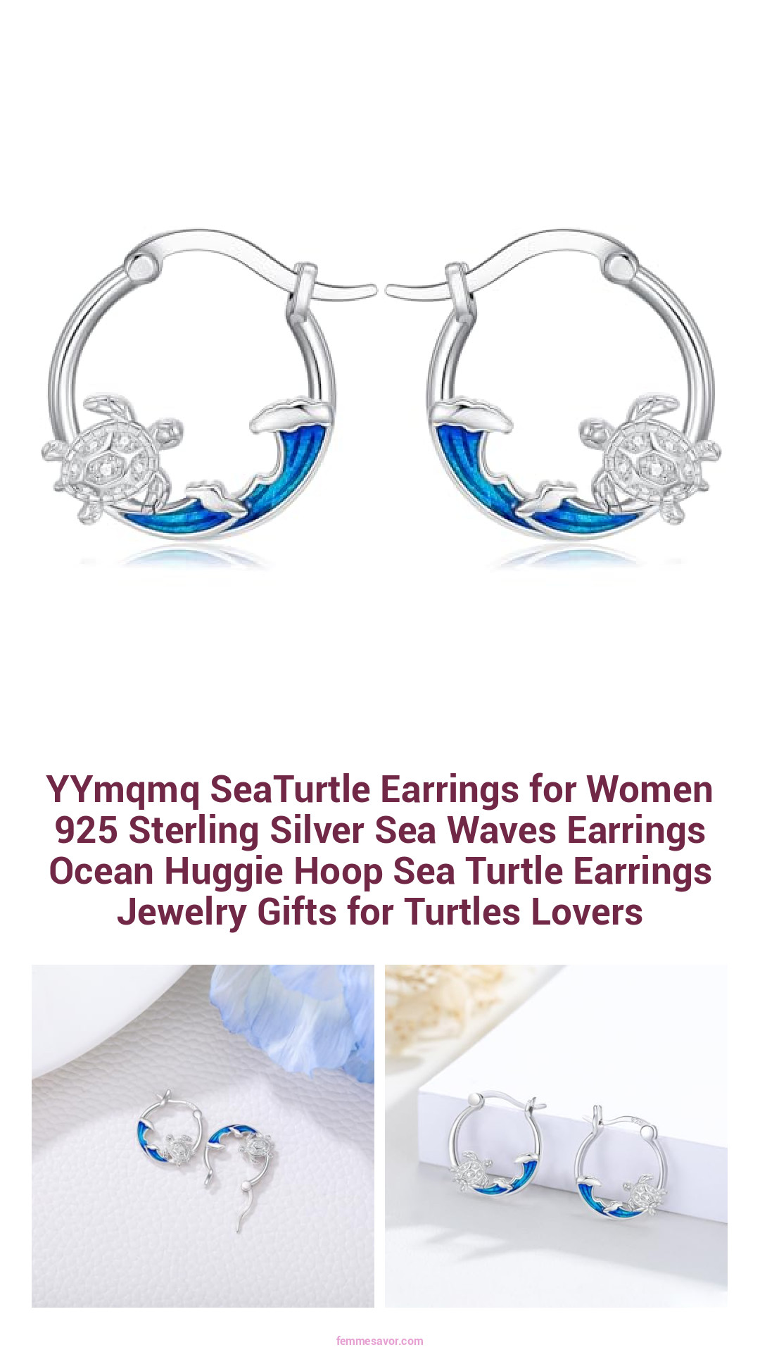 YYmqmq SeaTurtle Earrings for Women 925 Sterling Silver Sea Waves Earrings Ocean Huggie Hoop Sea Turtle Earrings Jewelry Gifts for Turtles Lovers YYmqmq SeaTurtle Earrings for Women 925 Sterling Silver Sea Waves Earrings Ocean Huggie Hoop Sea Turtle Earrings Jewelry Gifts for Turtles Lovers