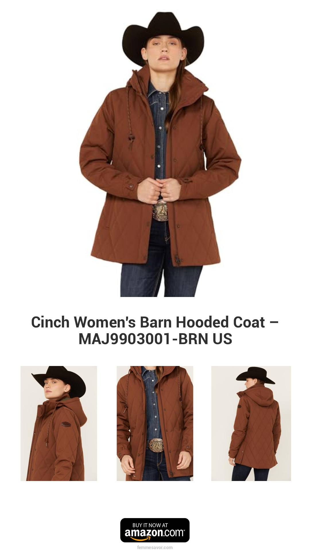 Cinch Women's Barn Hooded Coat – MAJ9903001-BRN US Cinch Women's Barn Hooded Coat – MAJ9903001-BRN US
