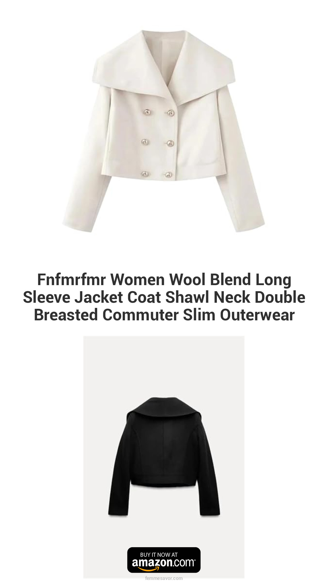 Fnfmrfmr Women Wool Blend Long Sleeve Jacket Coat Shawl Neck Double Breasted Commuter Slim Outerwear Fnfmrfmr Women Wool Blend Long Sleeve Jacket Coat Shawl Neck Double Breasted Commuter Slim Outerwear