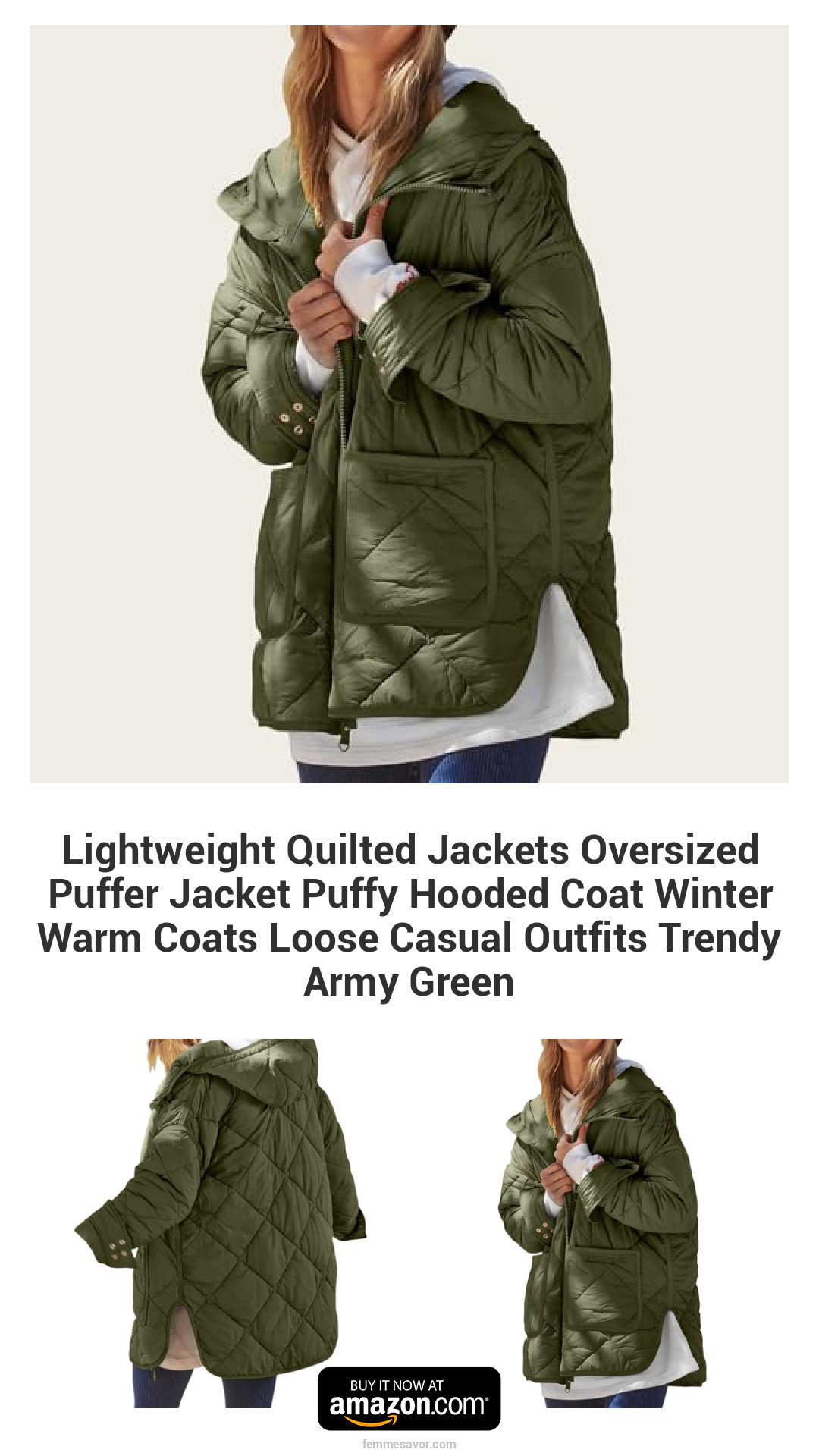 Lightweight Quilted Jackets Oversized Puffer Jacket Puffy Hooded Coat Winter Warm Coats Loose Casual Outfits Trendy Army Green Lightweight Quilted Jackets Oversized Puffer Jacket Puffy Hooded Coat Winter Warm Coats Loose Casual Outfits Trendy Army Green