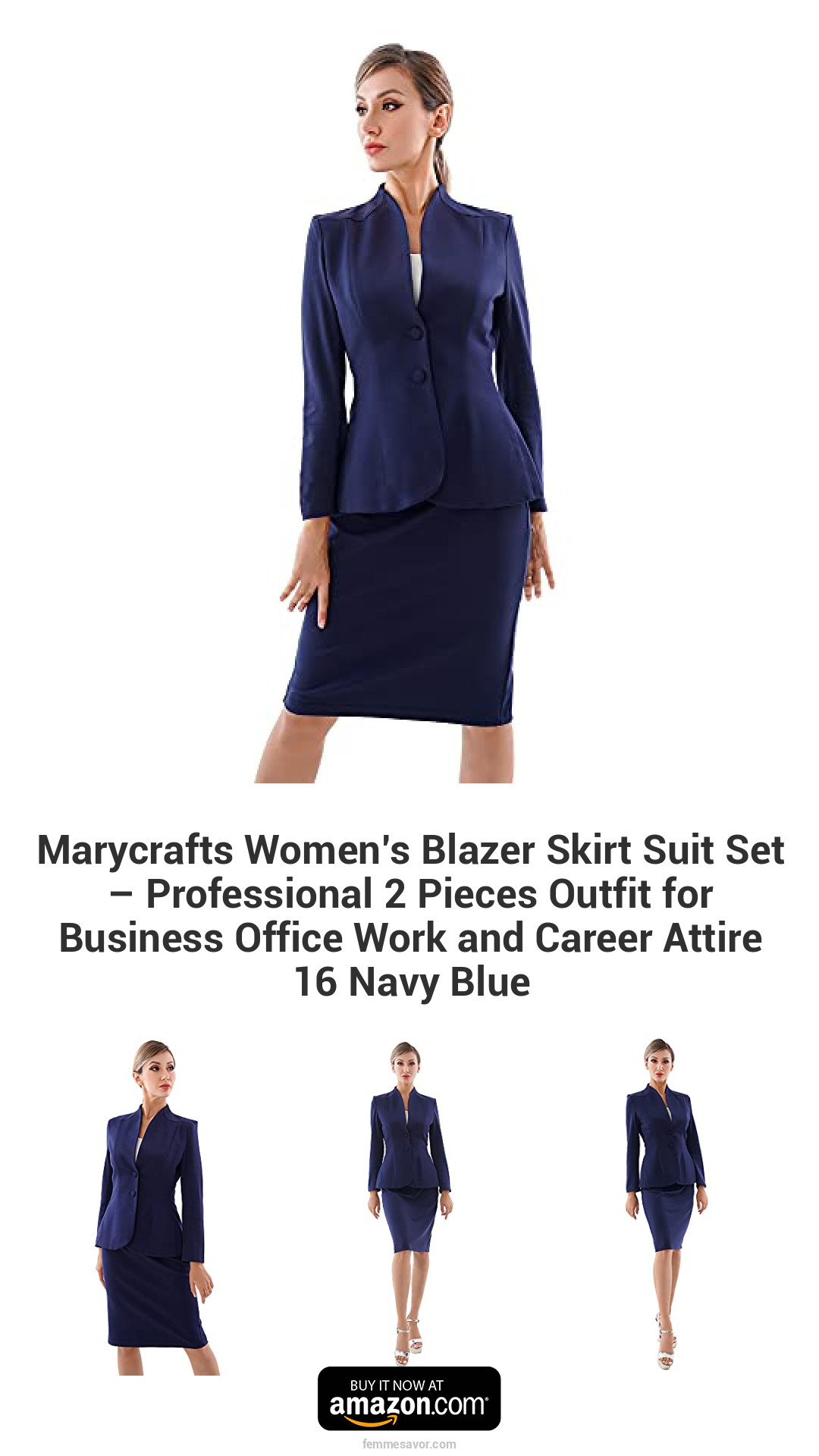 Marycrafts Women’s Blazer Skirt Suit Set – Professional 2 Pieces Outfit for Business Office Work and Career Attire 16 Navy Blue Marycrafts Women’s Blazer Skirt Suit Set – Professional 2 Pieces Outfit for Business Office Work and Career Attire 16 Navy Blue